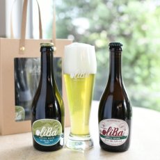 画像1: スペインクラフトビール oliBa オリーブビール グラス付ギフトセット (1)
